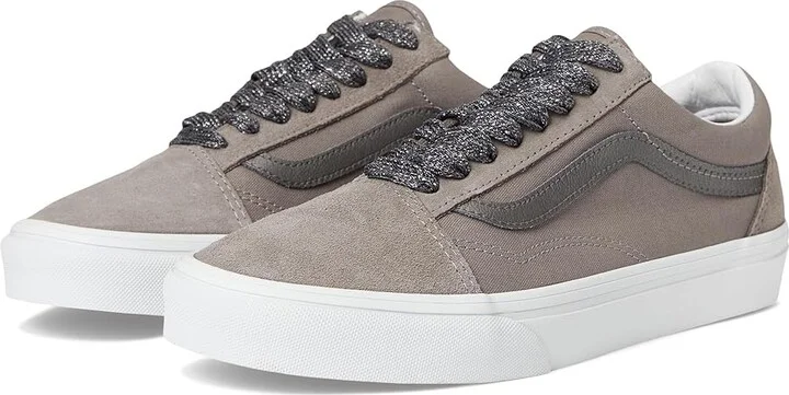 Vans FU Old Skool Shoes High Shine Gunmetal : Men's 7 - Women's 8.5 Medium, Leather