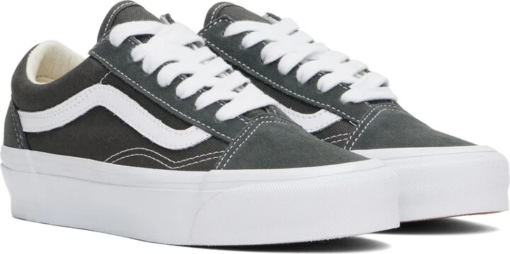Vans Gray Premium Old Skool Sneakers - Image 4