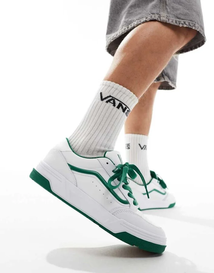 Vans Hylane sneakers in white and green
