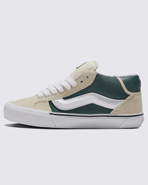 Vans Knu Mid Shoes (Turtledove Beige / Dark Green) - 4.0 Boys 5.5 Women