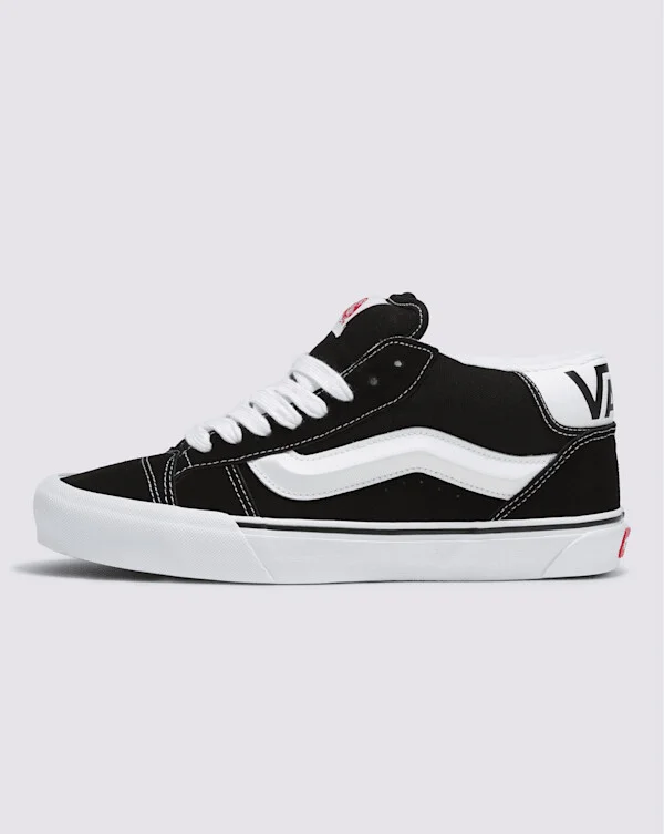 Vans Knu Mid Suede Shoes (Black / True White) - 3.5 Boys 5.0 Women