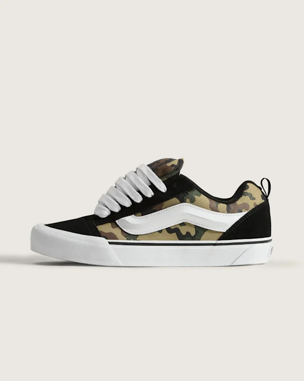 Vans Knu Skool Camo Shoes (Black / Green) - 3.5 Boys 5.0 Women