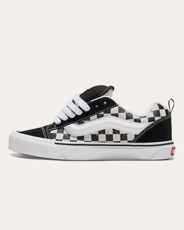 Vans Knu Skool Checkerboard Shoes (Black / White) - 4.0 Boys 5.5 Women