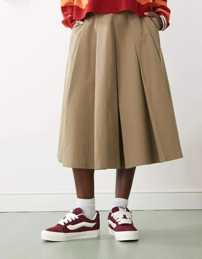 Vans Knu Skool fluffy suede sneakers in maroon - Image 3