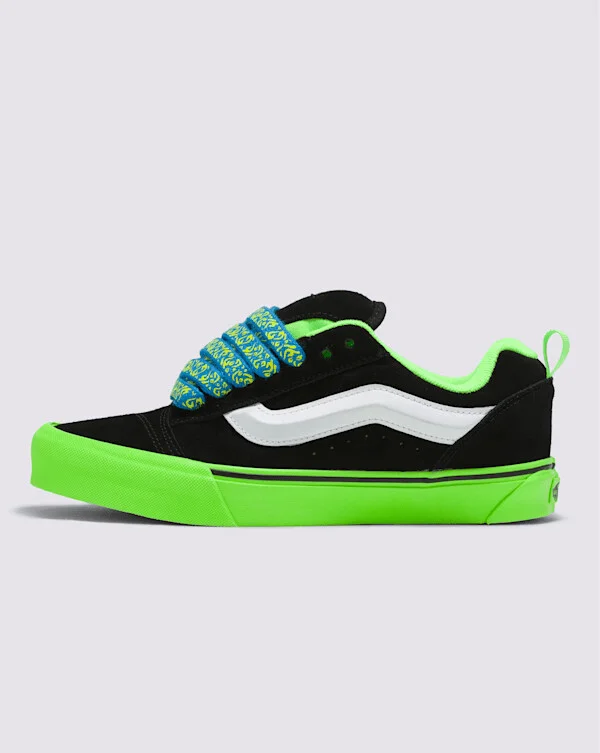 Vans Knu Skool Shoes (Black / Neon Green) - 3.5 Boys 5.0 Women