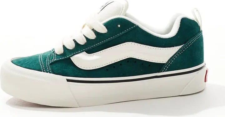 Vans Knu Skool sneaker with suede in green - Image 2