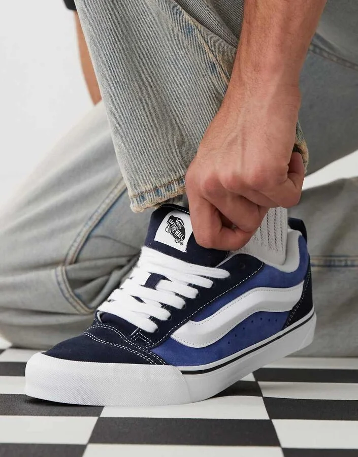 Vans Knu Skool sneakers in navy and white