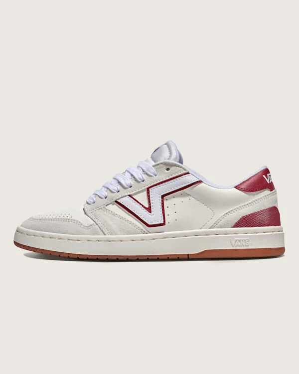 Vans Lowland 2.0 Shoes (White / Red) - 3.5 Boys 5.0 Women