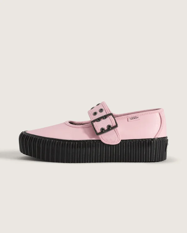 Vans Mary Jane Creeper Shoes (Coral Blush Pink) - 3.5 Boys / 5.0 Women