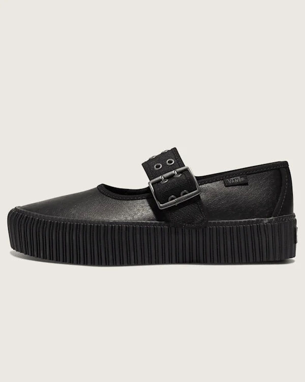 Vans Mary Jane Creeper Shoes (Grunge Core Black) - 3.5 Boys / 5.0 Women