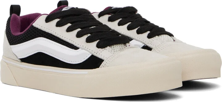 Vans Off-White & Black Knu Skool Vlt LX Sneakers - Image 4