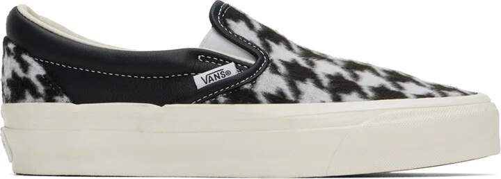 Vans Off-White & Black Premium Slip-On 98 Sneakers