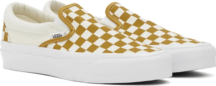 Vans Off-White & Yellow Slip-On Reissue 98 LX Sneakers - Image 4
