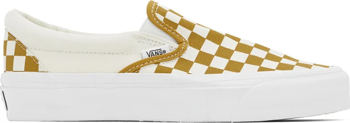 Vans Off-White & Yellow Slip-On Reissue 98 LX Sneakers