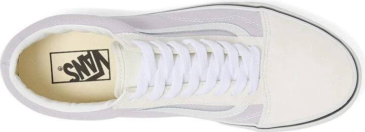 Vans Old Skool Athletic Shoes 2-Tone Lilac Mist : Men's 9.5 - Women's 11 Medium, Canvas/Suede - Image 2