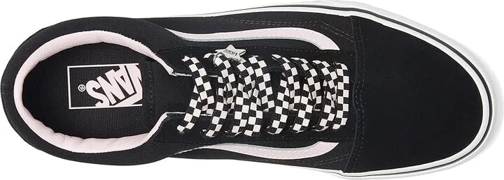 Vans Old Skool Athletic Shoes Black/White : Men's 12 - Women's 13.5 Medium, Canvas/Leather/Suede - Image 2