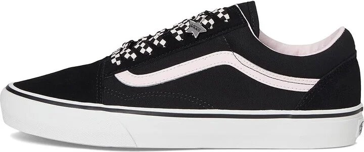 Vans Old Skool Athletic Shoes Black/White : Men's 12 - Women's 13.5 Medium, Canvas/Leather/Suede - Image 6