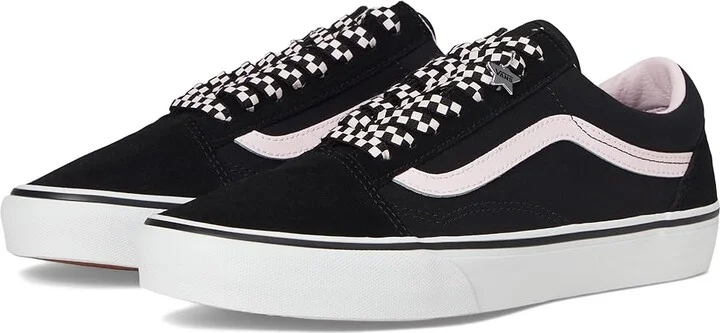 Vans Old Skool Athletic Shoes Black/White : Men's 12 - Women's 13.5 Medium, Canvas/Leather/Suede