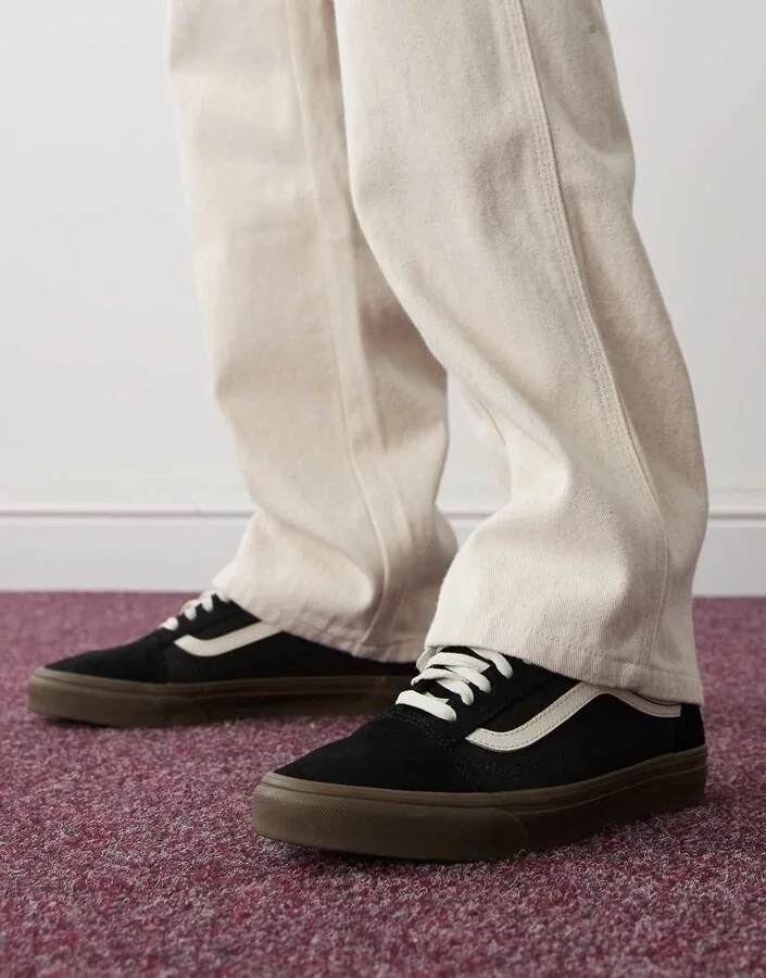 Vans Old Skool canvas sneakers in black - Image 4