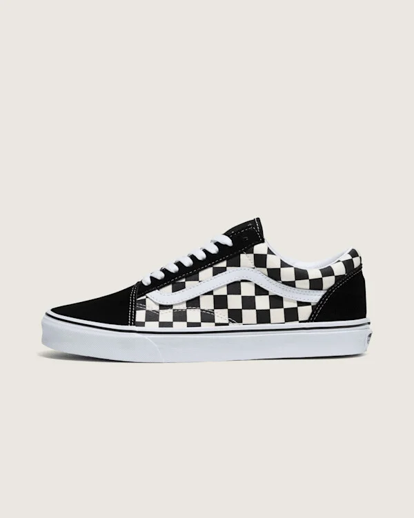 Vans Old Skool Checkerboard Shoes (Black / White) - 3.5 Boys 5.0 Women