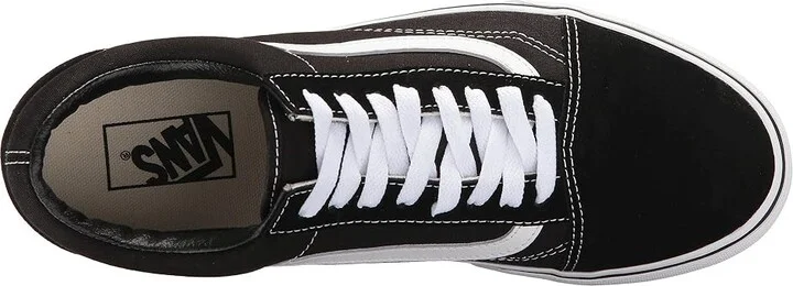 Vans Old Skool Platform Skate Shoes Black/White : Men's 5 - Women's 6.5 Medium, Canvas/Suede - Image 3