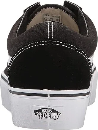 Vans Old Skool Platform Skate Shoes Black/White : Men's 5 - Women's 6.5 Medium, Canvas/Suede - Image 5