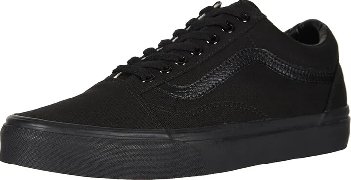 Vans Old Skool Shoes Black/Black : Men's 6.5 - Women's 8 Medium, Canvas/Leather/Suede - Image 2