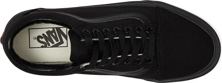 Vans Old Skool Shoes Black/Black : Men's 6.5 - Women's 8 Medium, Canvas/Leather/Suede - Image 3