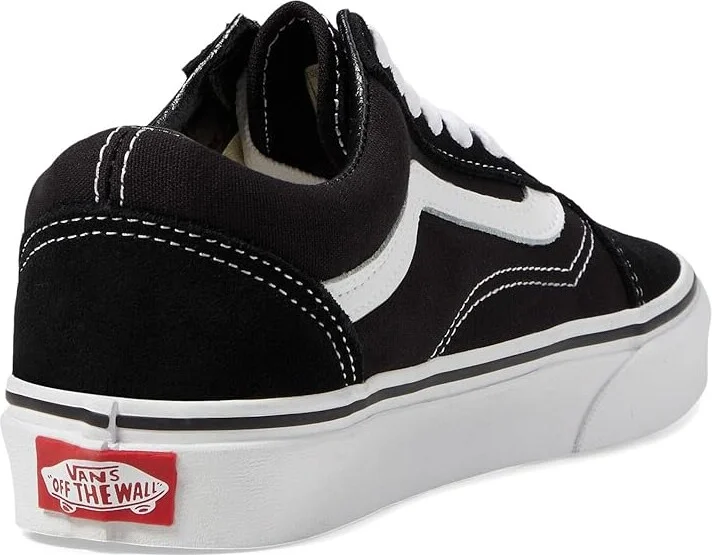 Vans Old Skool Shoes Black/White : Men's 7 - Women's 8.5 Medium, Canvas/Leather/Suede - Image 5