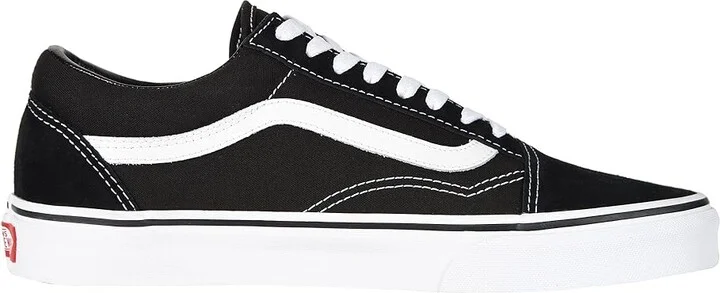 Vans Old Skool Shoes Black/White : Men's 7 - Women's 8.5 Medium, Canvas/Leather/Suede - Image 8