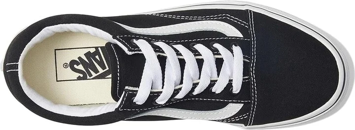 Vans Old Skool Shoes (Canvas) Black/True White : Men's 8 - Women's 9.5 Medium, Canvas/Rubber/Suede - Image 3