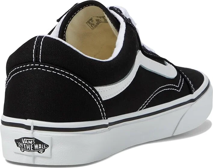 Vans Old Skool Shoes (Canvas) Black/True White : Men's 8 - Women's 9.5 Medium, Canvas/Rubber/Suede - Image 5