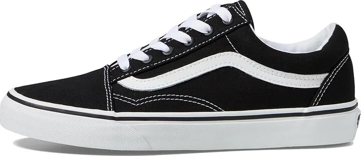 Vans Old Skool Shoes (Canvas) Black/True White : Men's 8 - Women's 9.5 Medium, Canvas/Rubber/Suede - Image 7