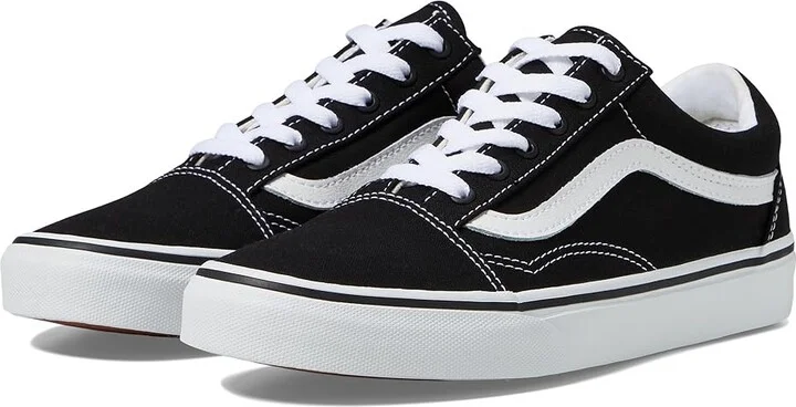 Vans Old Skool Shoes (Canvas) Black/True White : Men's 8 - Women's 9.5 Medium, Canvas/Rubber/Suede