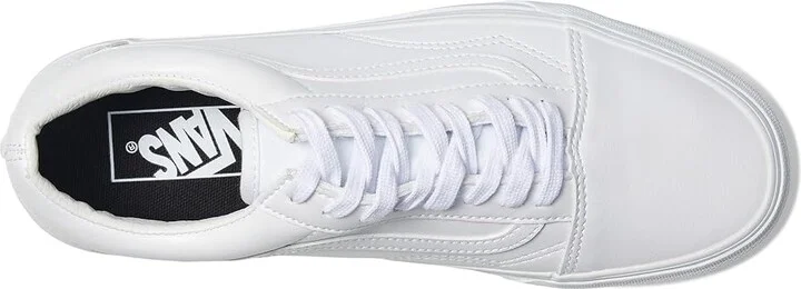 Vans Old Skool Shoes (Classic Tumble) True White : Men's 3.5 - Women's 5 Medium, Canvas/Rubber/Suede - Image 3