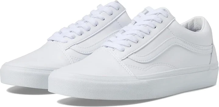 Vans Old Skool Shoes (Classic Tumble) True White : Men's 3.5 - Women's 5 Medium, Canvas/Rubber/Suede
