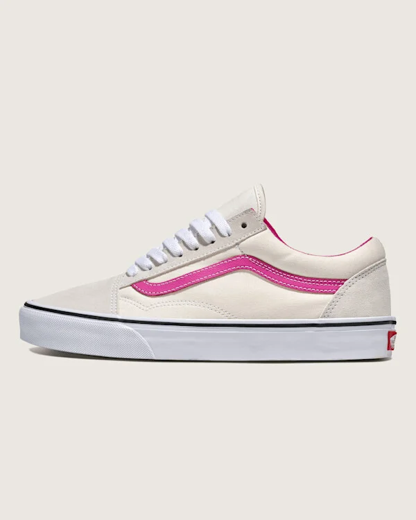 Vans Old Skool Shoes (Cream Beige / Pink) - 9.0 Men 10.5 Women