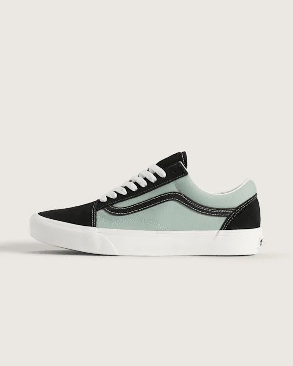 Vans Old Skool Shoes (Grey / Mist Green) - 3.5 Boys 5.0 Women