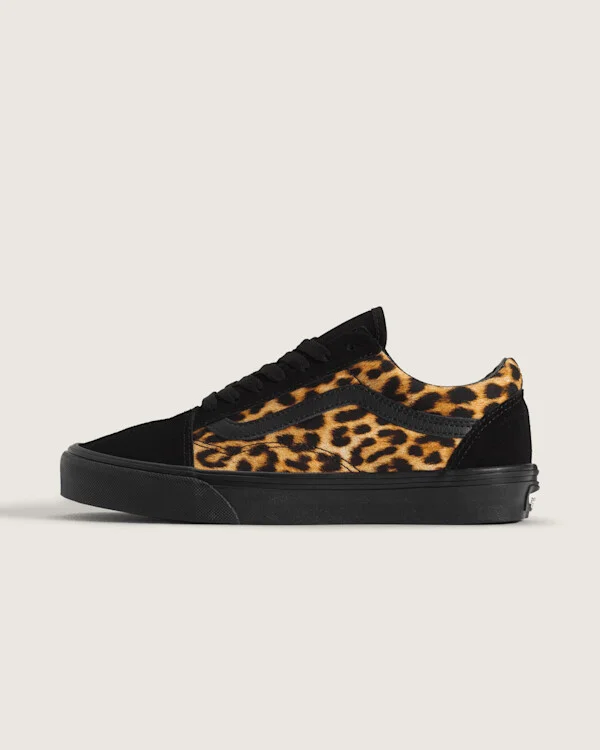 Vans Old Skool Shoes (Leopard / Black) - 3.5 Boys 5.0 Women