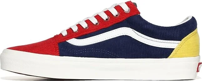 Vans Old Skool Shoes (Mixed Corduroy) Multi/Jungle Green : Men's 5.5 - Women's 7 Medium, Leather/Textile - Image 4