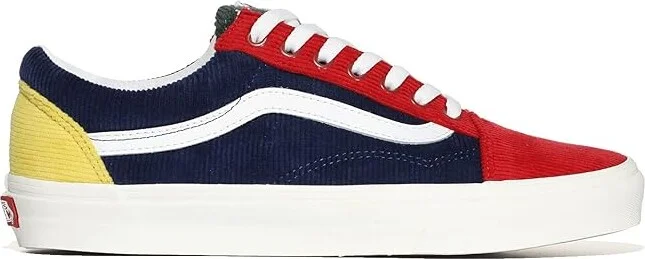 Vans Old Skool Shoes (Mixed Corduroy) Multi/Jungle Green : Men's 5.5 - Women's 7 Medium, Leather/Textile - Image 5