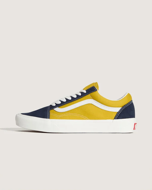 Vans Old Skool Shoes (Navy Blue / Yellow) - 3.5 Boys 5.0 Women