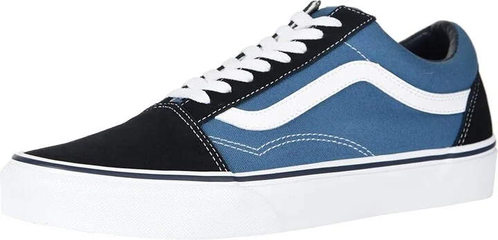 Vans Old Skool Shoes Navy : Men's 7 - Women's 8.5 Medium, Canvas/Leather/Suede - Image 2
