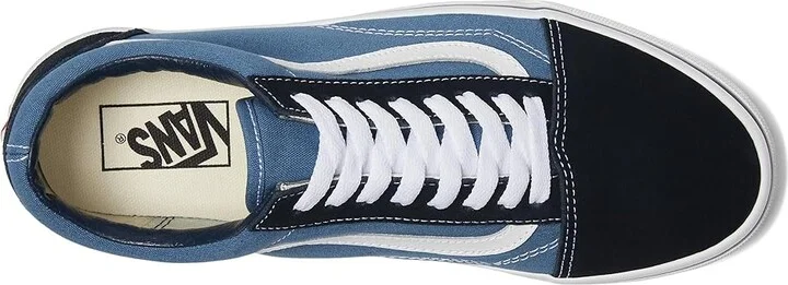 Vans Old Skool Shoes Navy : Men's 7 - Women's 8.5 Medium, Canvas/Leather/Suede - Image 3