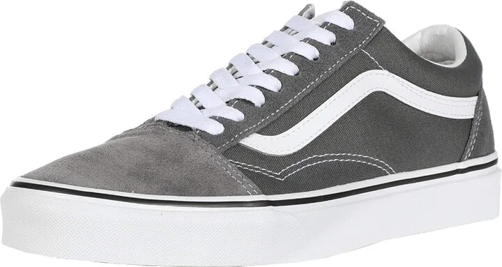 Vans Old Skool Shoes Pewter/True White : Men's 4 - Women's 5.5 Medium, Canvas/Rubber/Suede - Image 2