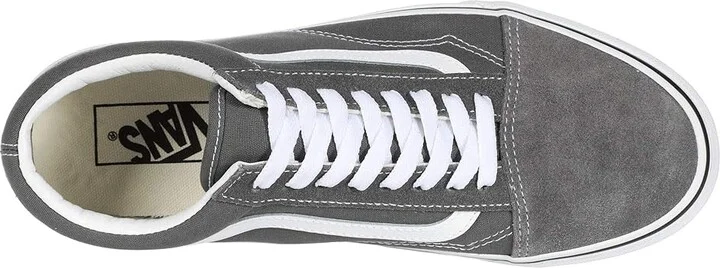 Vans Old Skool Shoes Pewter/True White : Men's 4 - Women's 5.5 Medium, Canvas/Rubber/Suede - Image 3
