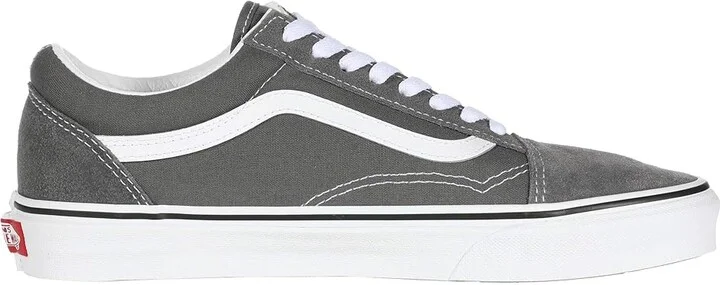 Vans Old Skool Shoes Pewter/True White : Men's 4 - Women's 5.5 Medium, Canvas/Rubber/Suede - Image 8