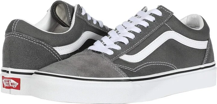 Vans Old Skool Shoes Pewter/True White : Men's 4 - Women's 5.5 Medium, Canvas/Rubber/Suede