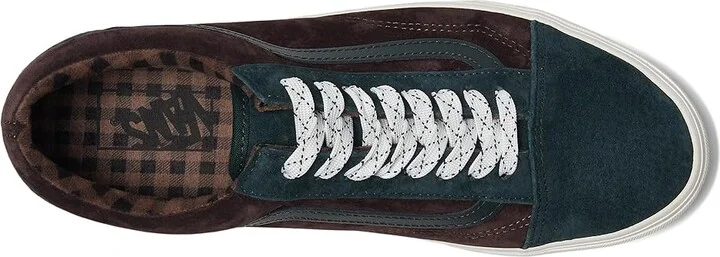 Vans Old Skool Shoes Pig Suede Plaid Scarab : Men's 6 - Women's 7.5 Medium, Canvas/Rubber/Suede - Image 2