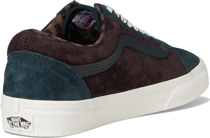 Vans Old Skool Shoes Pig Suede Plaid Scarab : Men's 6 - Women's 7.5 Medium, Canvas/Rubber/Suede - Image 4